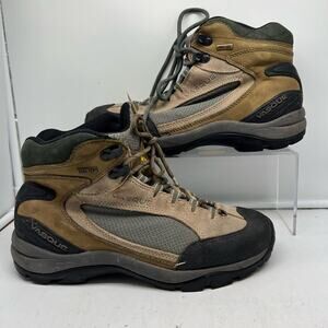 Vasque Boots Womens 9.5 Mid Vibram Gortex Hiking Shoes Brown